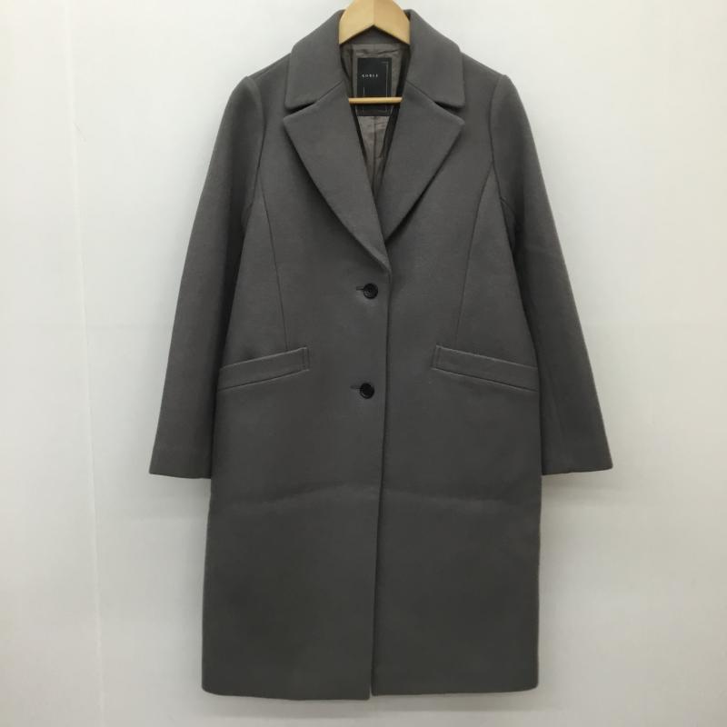 ノーブル NOBLE コート コート一般 40 無地 グレージュ / グレージュ / X チャコールグレー / チャコールグレー /  レディース USED 古着 中古 10142540