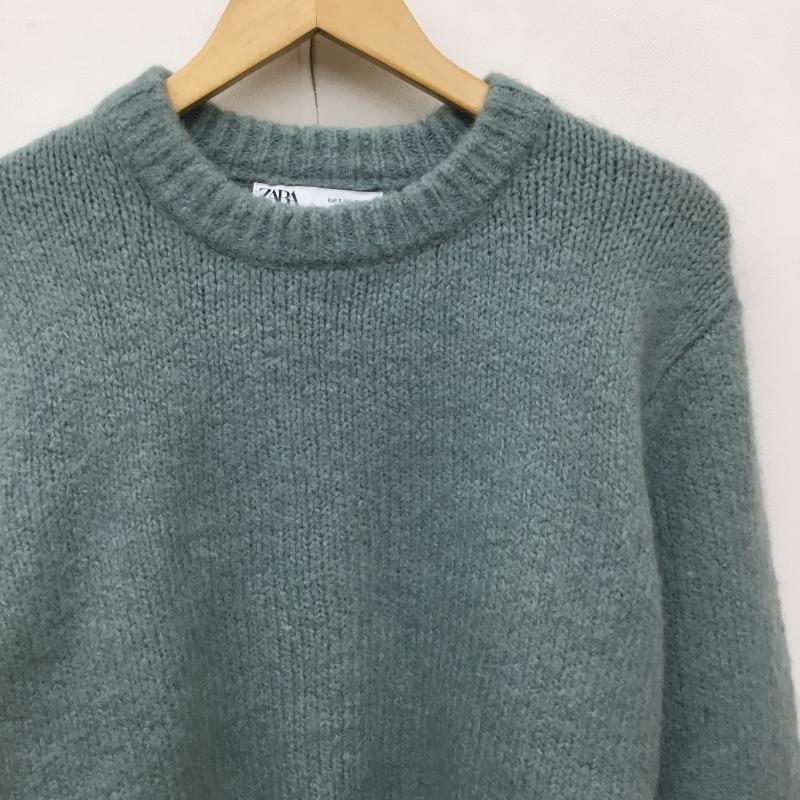 ザラ ZARA ニット、セーター 長袖 S 無地 薄緑 / ライトグリーン /  レディース USED 古着 中古 10138254