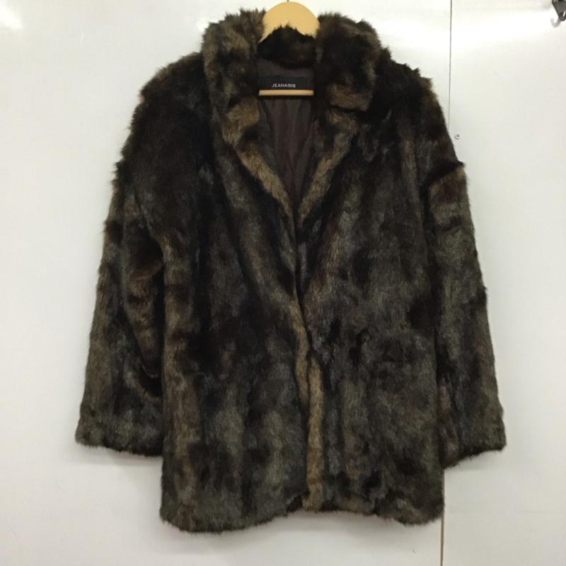 ジーナシス JEANASIS コート コート一般 JS071190SL フェイクファージャケット イミテーションミンクブルゾン FREE 無地 ダークブラウン / ダークブラウン /  レディース USED 古着 中古 10142518