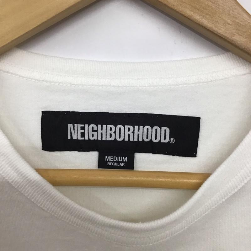 ネイバーフッド NEIGHBORHOOD Tシャツ 半袖 241fpnh-csm06 長袖Tシャツ クルーネックカットソー M ロゴ、文字 白 / ホワイト /  メンズ USED 古着 中古 10132288