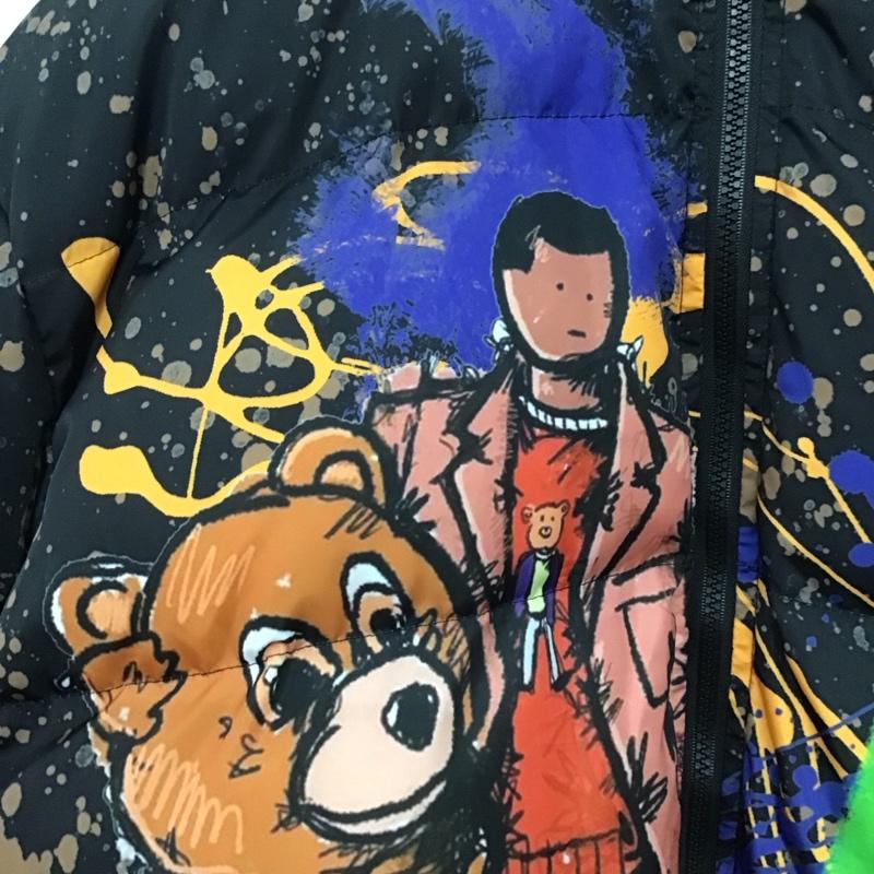 古着 USED ジャケット、上着 ジャンパー、ブルゾン アウター ジップアップジャケット XXL プリント 黒 / ブラック /  メンズ USED 古着 中古 10137097