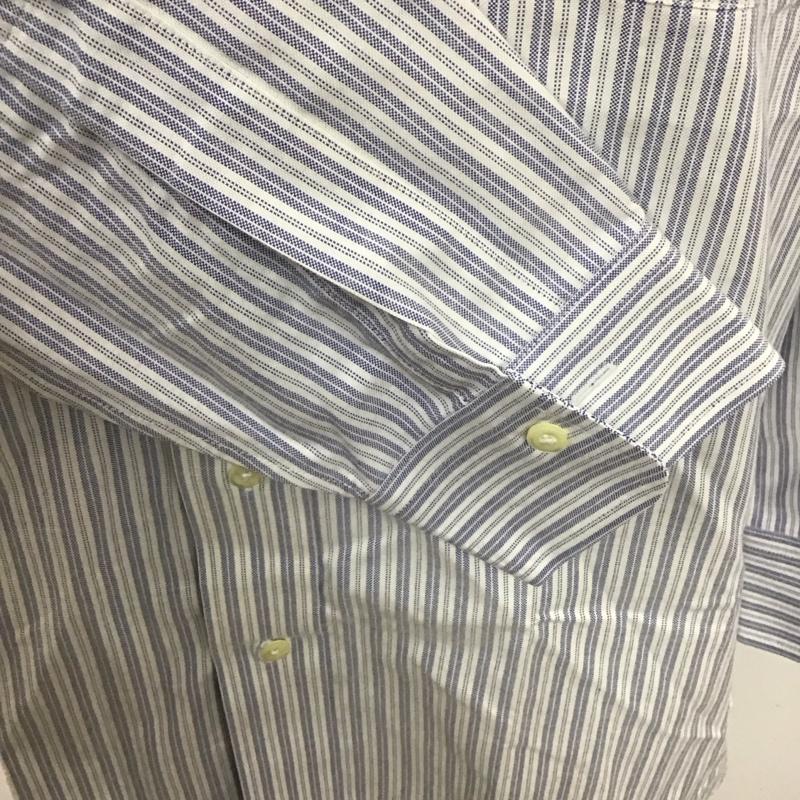 ブルックスブラザーズ BROOKS BROTHERS シャツ、ブラウス 長袖 長袖シャツ カジュアルシャツ カラーシャツ ストライプシャツ ストライプ 白 / ホワイト / X 水色 / ライトブルー /  メンズ USED 古着 中古 10111265
