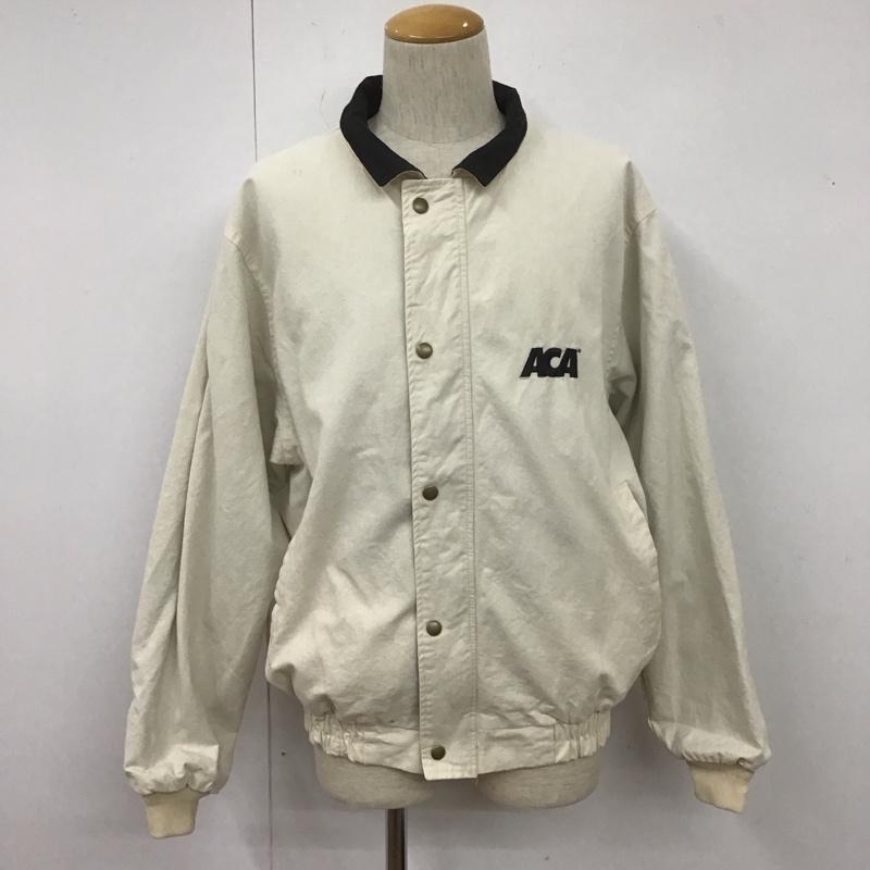 古着 USED ジャケット、上着 ジャンパー、ブルゾン ジップアップジャケット カラージャケット アウター カジュアルジャケット L ロゴ、文字 白 / ホワイト /  メンズ USED 古着 中古 10107118