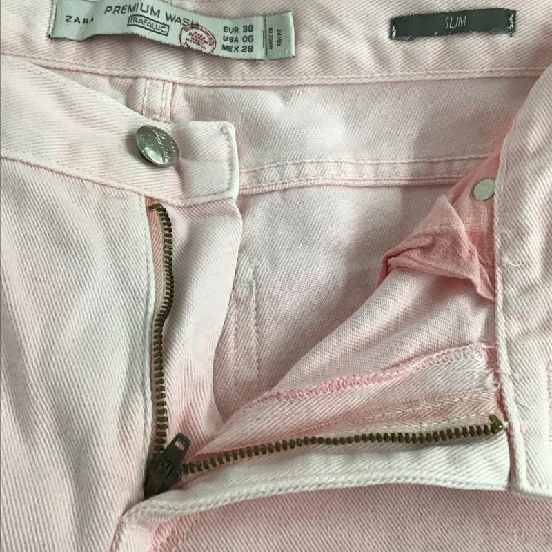 ザラ ZARA パンツ デニム、ジーンズ 38 無地 桃 / ピンク /  レディース USED 古着 中古 10131659