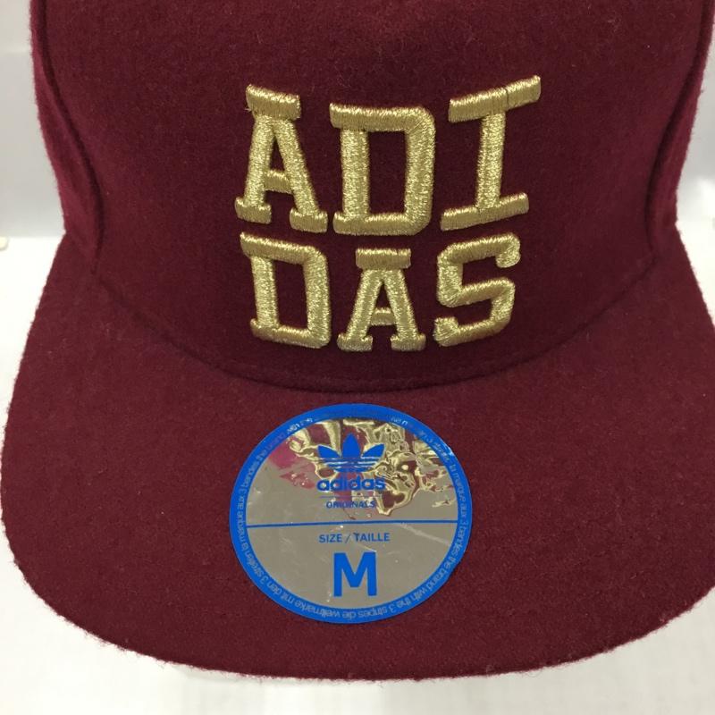 アディダス adidas 帽子 キャップ M30667 ロゴ、文字 えんじ / ワインレッド /  メンズ USED 古着 中古 10105990