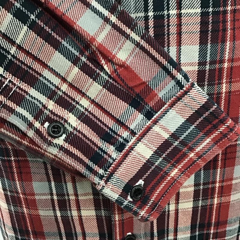 クラクト CLUCT シャツ、ブラウス 長袖 ボタンダウン ワークシャツ ワッペン L チェック マルチカラー / マルチカラー /  メンズ USED 古着 中古 10121374