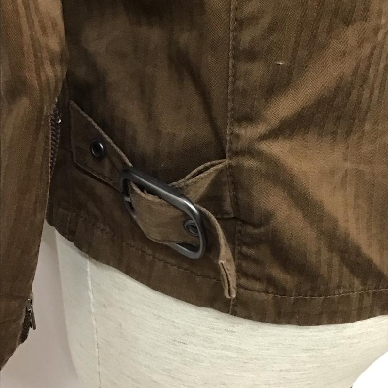 ショット schott ジャケット、上着 ジャケット、ブレザー ジップアップジャケット ジャンパー ジャケット カジュアルジャケット アウター 38 ストライプ 茶 / ブラウン /  メンズ USED 古着 中古 10106840