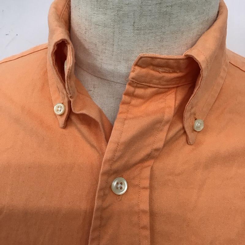 ラルフローレン RALPHLAUREN シャツ、ブラウス 長袖 長袖シャツ カラーシャツ ボタンダウンシャツ 長袖カットソー S ロゴ、文字 橙 / オレンジ /  メンズ USED 古着 中古 10124004