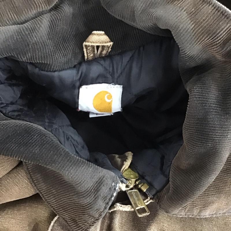 カーハート Carhartt ジャケット、上着 ジャンパー、ブルゾン XXL ロゴ、文字 茶 / ブラウン /  メンズ USED 古着 中古 10140990