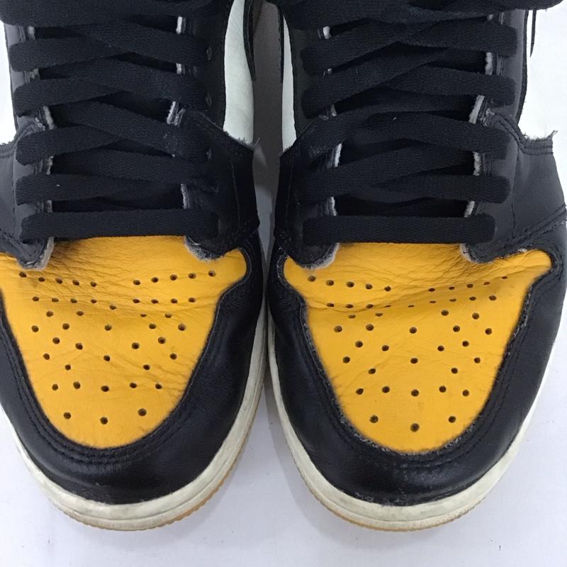 ナイキ NIKE スニーカー スニーカー 555088-711 AIR JORDAN 1 RETRO HIGH OG 27.5cm 箱有 27.5cm ロゴ、文字 黒 / ブラック / X 黄 / イエロー / X 白 / ホワイト /  メンズ USED 古着 中古 10135136
