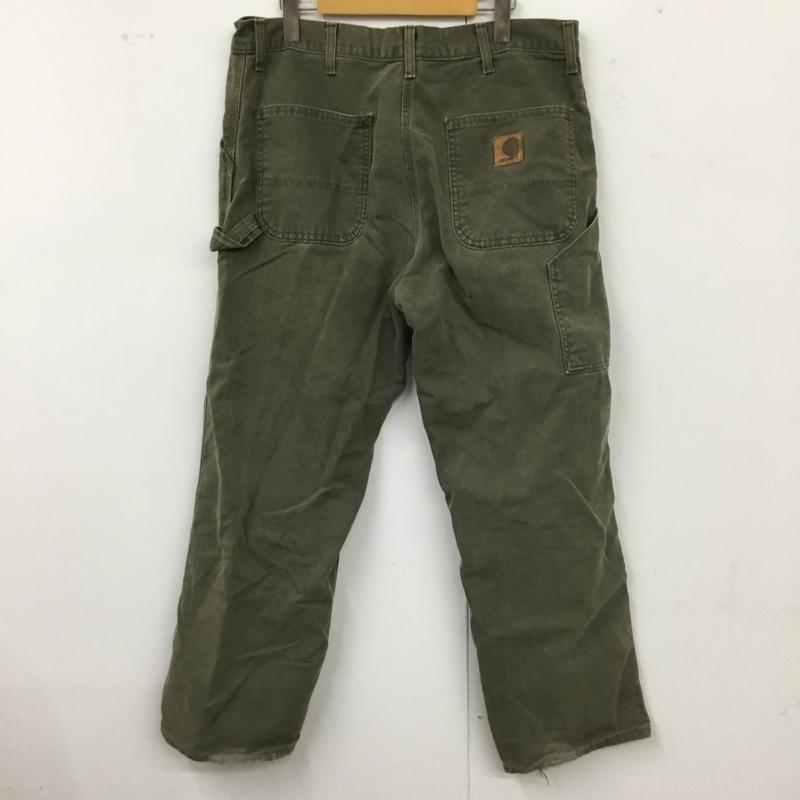 カーハート Carhartt パンツ ワークパンツ、ペインターパンツ ワークパンツ ワイドパンツ カジュアルパンツ 38 無地 カーキ / カーキ /  メンズ USED 古着 中古 10116667