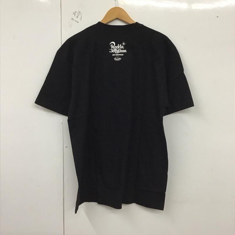 エロスティカ EROSTiKA Tシャツ 半袖 半袖カットソー プリントTシャツ クルーネックカットソー XL プリント 黒 / ブラック /  メンズ USED 古着 中古 10130100