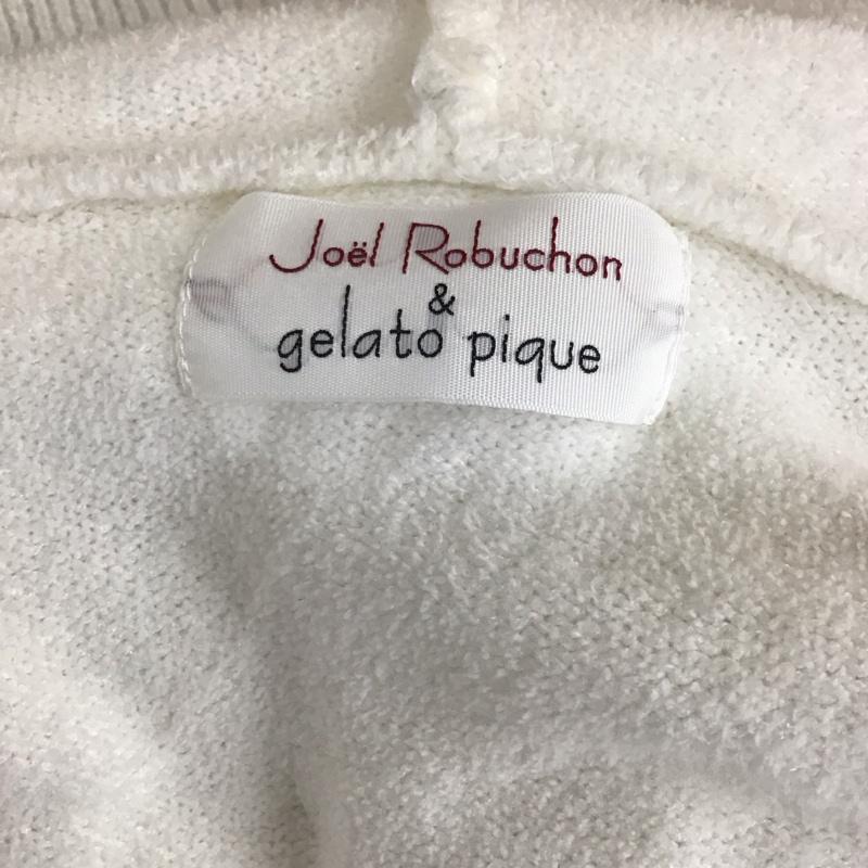 ジェラートピケ gelato pique カーディガン 長袖 PWNT172111 Joel Robuchon ロングガウン FREE  白 / ホワイト / X 黒 / ブラック /  レディース USED 古着 中古 10115026