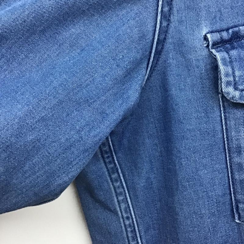 ザノースフェイス THE NORTH FACE シャツ、ブラウス 長袖 長袖シャツ 無地シャツ カラーシャツ デニムシャツ S 無地 インディゴ / インディゴ /  メンズ USED 古着 中古 10136562