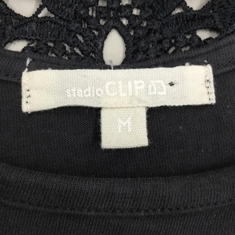 スタディオクリップ studio CLIP カットソー 長袖 長袖カットソー クルーネックカットソー ロングスリーブカットソー M 無地 黒 / ブラック /  レディース USED 古着 中古 10113389