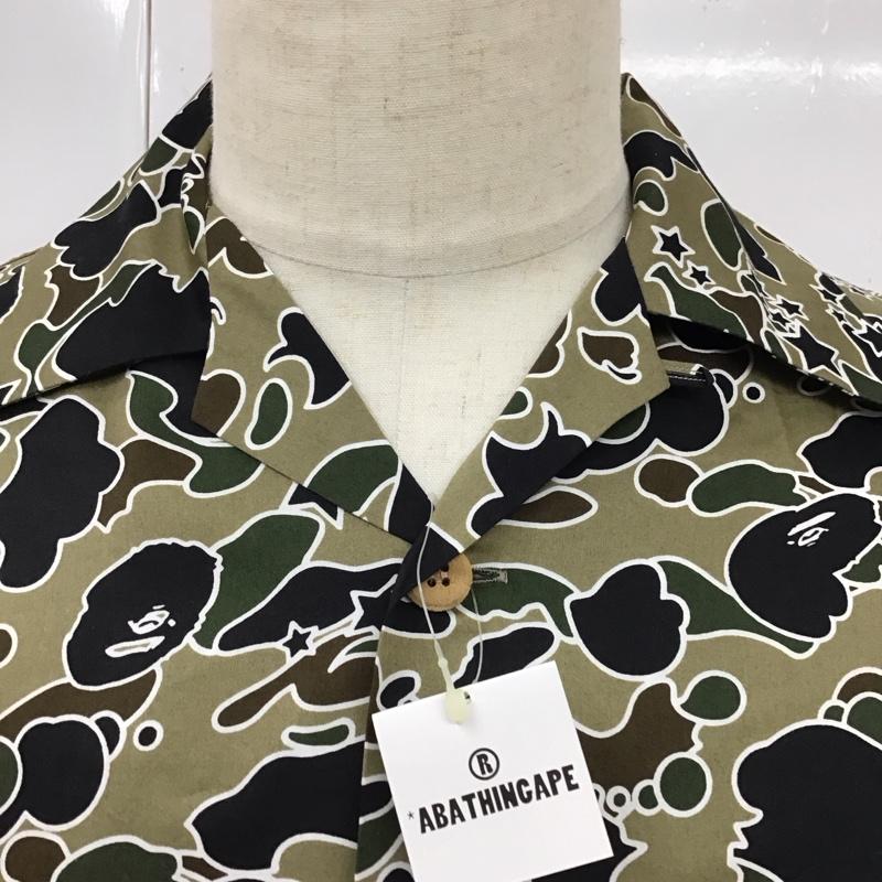 アベイシングエイプ A BATHING APE シャツ、ブラウス 半袖 半袖シャツ カラーシャツ 半袖カットソー 総柄シャツ XS プリント マルチカラー / マルチカラー /  メンズ USED 古着 中古 10119917