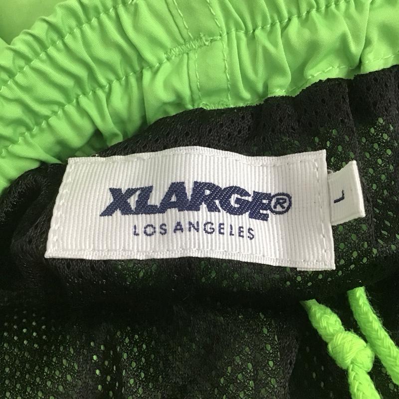 エクストララージ XLARGE パンツ ショートパンツ ショートパンツ ハーフパンツ カジュアルパンツ ナイロンパンツ L ロゴ、文字 緑 / グリーン /  メンズ USED 古着 中古 10142933