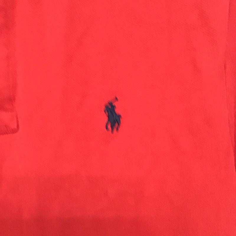 ポロバイラルフローレン Polo by RALPH LAUREN ポロシャツ 半袖 半袖ポロシャツ 半袖カットソー カラーシャツ L ロゴ、文字 赤 / レッド /  ボーイズ USED 古着 中古 10130702