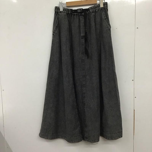 ニコアンド niko and... スカート ロングスカート L 無地 黒 / ブラック /  レディース USED 古着 中古 10137169