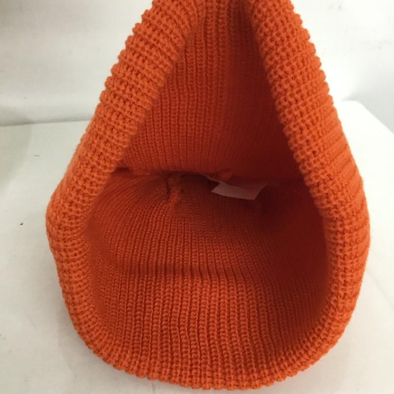 トイ マシーン TOY MACHINE 帽子 ニット帽 KTMPBHW6 ハローキティ KITTY EMBROIDERY BEANIE ビーニー タグ付き FREE キャラクター 橙 / オレンジ /  メンズ USED 古着 中古 10124627