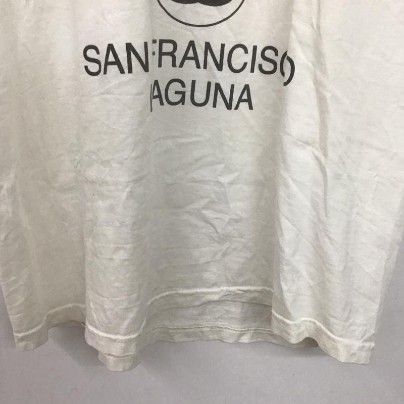 ステューシー STUSSY Tシャツ 半袖 半袖カットソー プリントTシャツ クルーネックカットソー M プリント 白 / ホワイト /  メンズ USED 古着 中古 10148263