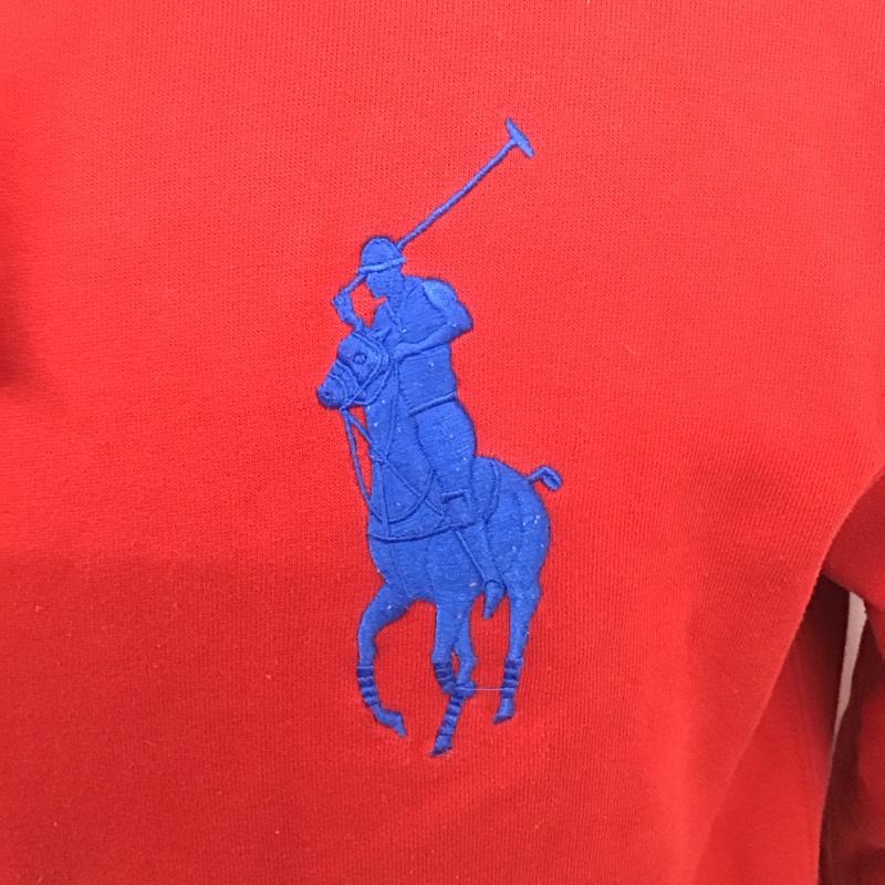 ポロラルフローレン POLO RALPH LAUREN パーカー 長袖 長袖パーカー フード付きパーカー 刺繍スウェット トレーナー M ロゴ、文字 赤 / レッド /  メンズ USED 古着 中古 10122962