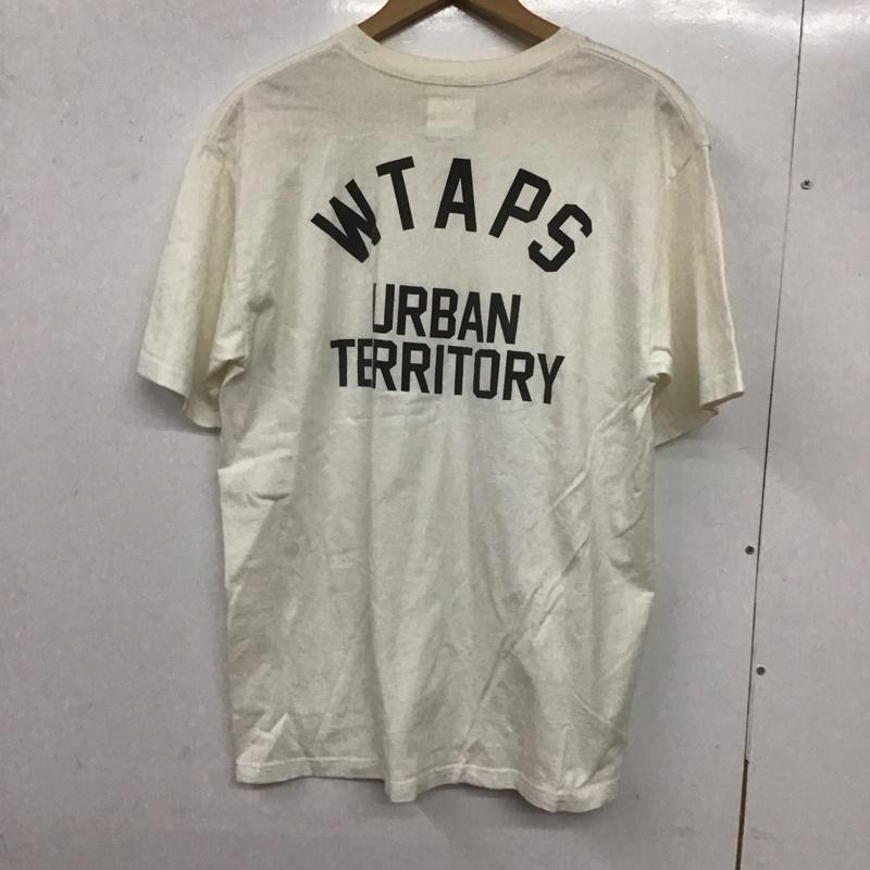 ダブルタップス W)TAPS Tシャツ 半袖 半袖カットソー プリントTシャツ クルーネックカットソー 2 ロゴ、文字 白 / ホワイト /  メンズ USED 古着 中古 10128665