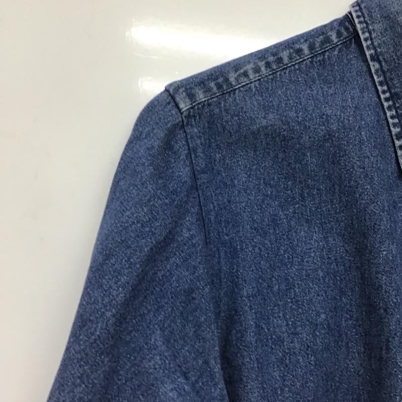ラルフローレン RALPHLAUREN シャツ、ブラウス 長袖 長袖シャツ 無地シャツ カラーシャツ デニムシャツ ロゴ、文字 インディゴ / インディゴ /  メンズ USED 古着 中古 10141815