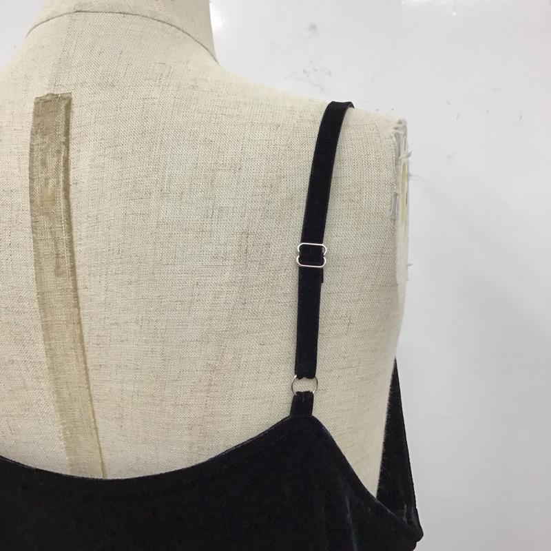 ジーナシス JEANASIS ワンピース ロングスカート JS071578TS ベロア調 キャミワンピース FREE 無地 黒 / ブラック /  レディース USED 古着 中古 10122360