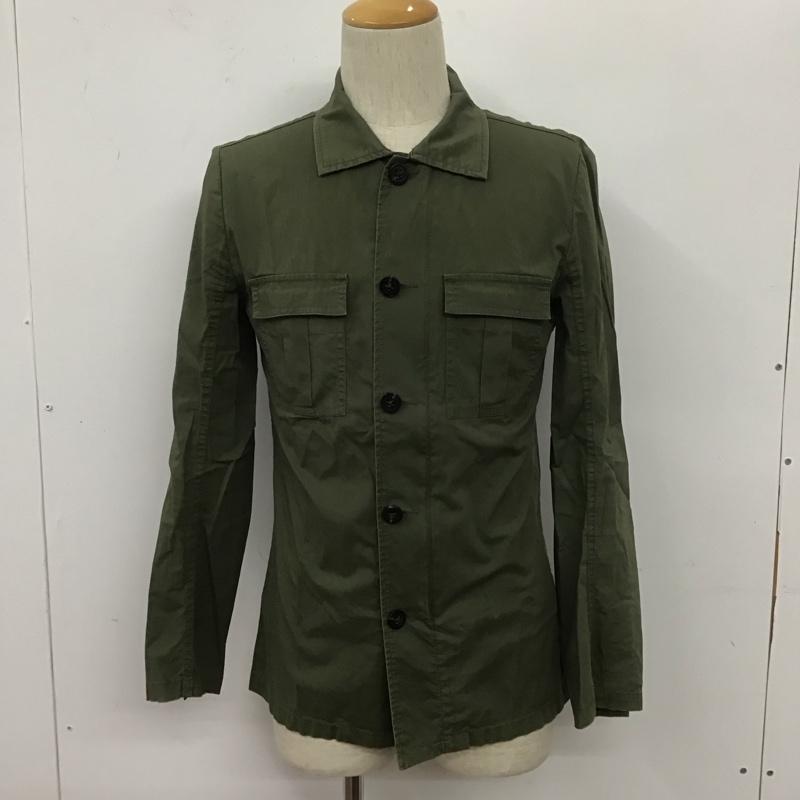 ジュンハシモト junhashimoto ジャケット、上着 ジャケット、ブレザー nus62sh0556gk ミリタリーシャツ ジャケット カラージャケット M 無地 カーキ / カーキ /  メンズ USED 古着 中古 10107998