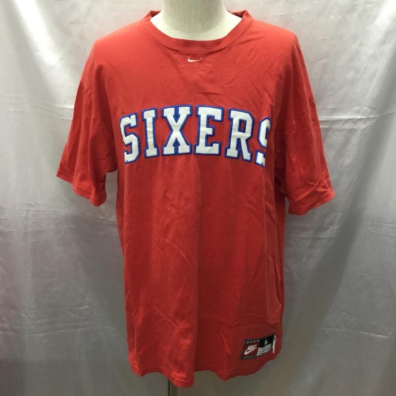 ナイキ NIKE Tシャツ 半袖 半袖カットソー プリントTシャツ クルーネックカットソー L ロゴ、文字 赤 / レッド /  メンズ USED 古着 中古 10114066