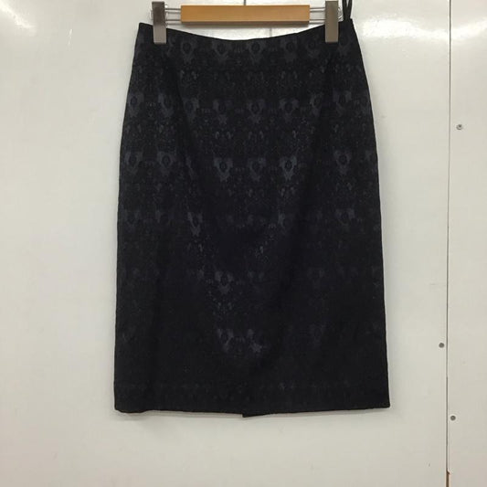 ナチュラルビューティーベーシック NATURAL BEAUTY BASIC スカート ひざ丈スカート M 無地 紺 / ネイビー /  レディース USED 古着 中古 10133832