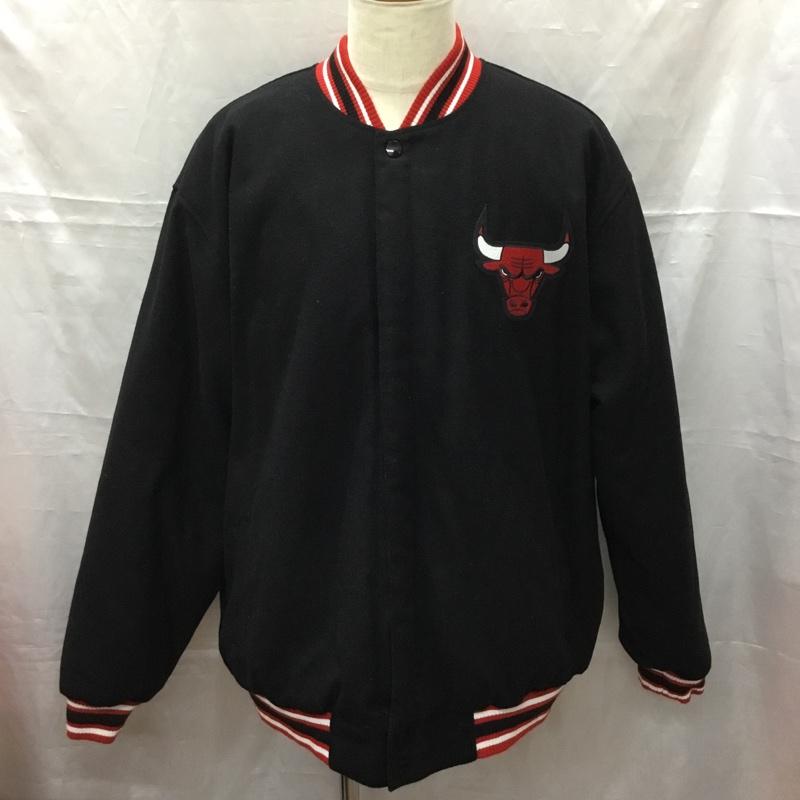 エヌビーエー NBA ジャケット、上着 ジャンパー、ブルゾン CHICAGO BULLS リバーシブル 2XL ロゴ、文字 黒 / ブラック /  メンズ USED 古着 中古 10112904