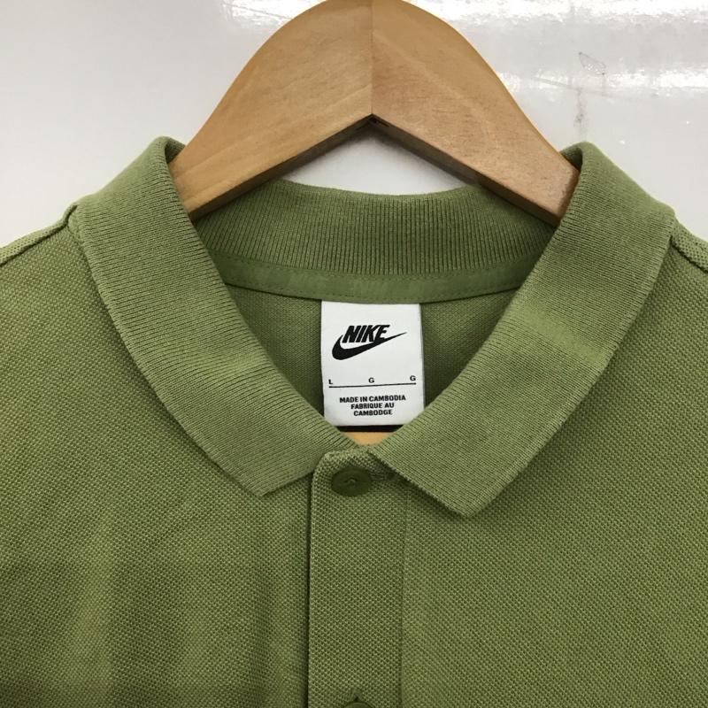 ナイキ NIKE ポロシャツ 半袖 909747-334 ポロシャツPQマッチアップポロ 半袖ポロシャツ L ロゴ、文字 緑 / グリーン /  メンズ USED 古着 中古 10138724