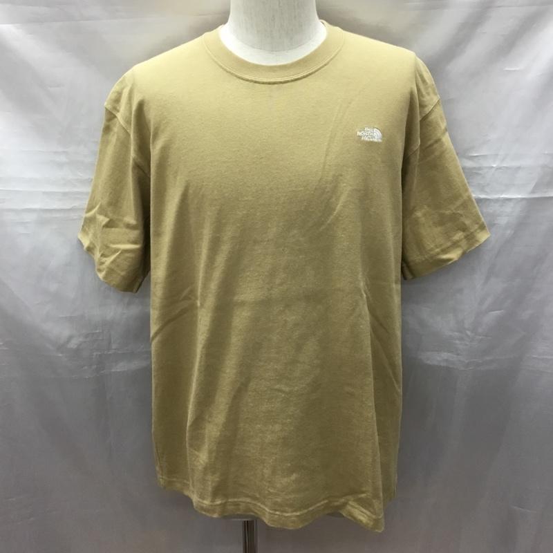 ザノースフェイス THE NORTH FACE Tシャツ 半袖 nt32248 NuptseCottonS/STee 半袖カットソー XL ロゴ、文字 ベージュ / ベージュ /  メンズ USED 古着 中古 10116687