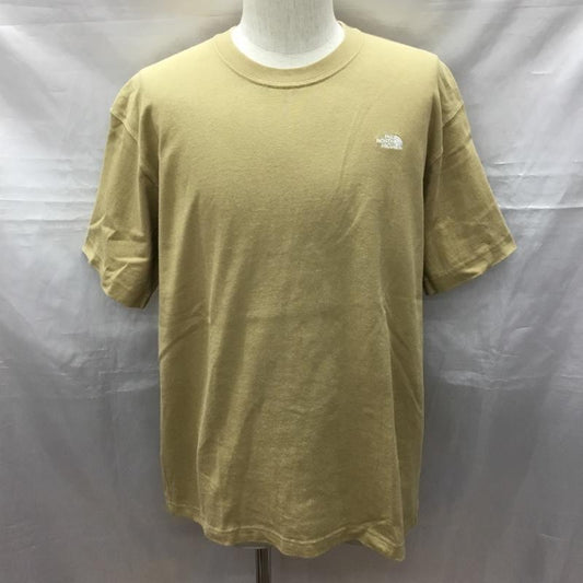 ザノースフェイス THE NORTH FACE Tシャツ 半袖 nt32248 NuptseCottonS/STee 半袖カットソー XL ロゴ、文字 ベージュ / ベージュ /  メンズ USED 古着 中古 10116687