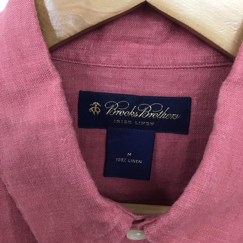 ブルックスブラザーズ BROOKS BROTHERS シャツ、ブラウス 半袖 ボタンダウンシャツ M 無地 桃 / ピンク /  メンズ USED 古着 中古 10131432