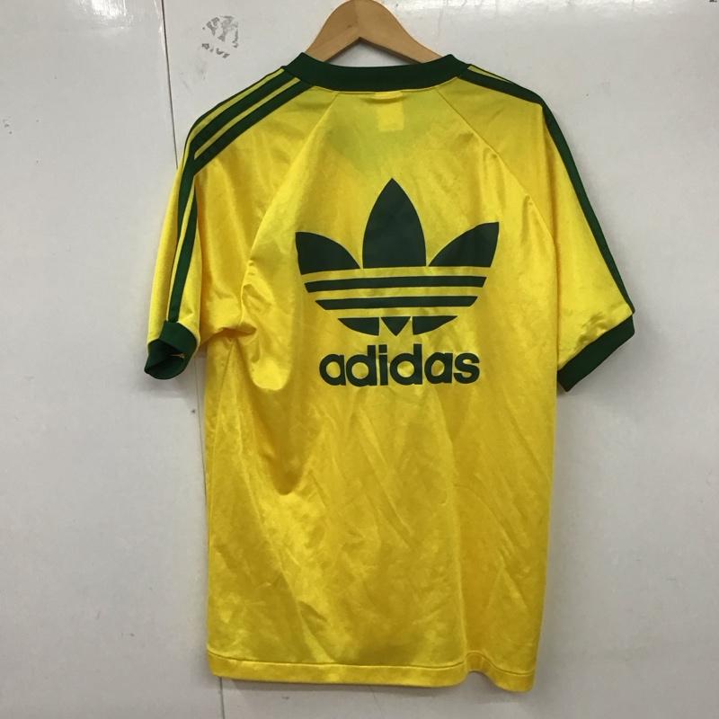 アディダス adidas Tシャツ 半袖 無地 X ロゴ、文字 黄 / イエロー /  メンズ USED 古着 中古 10128491