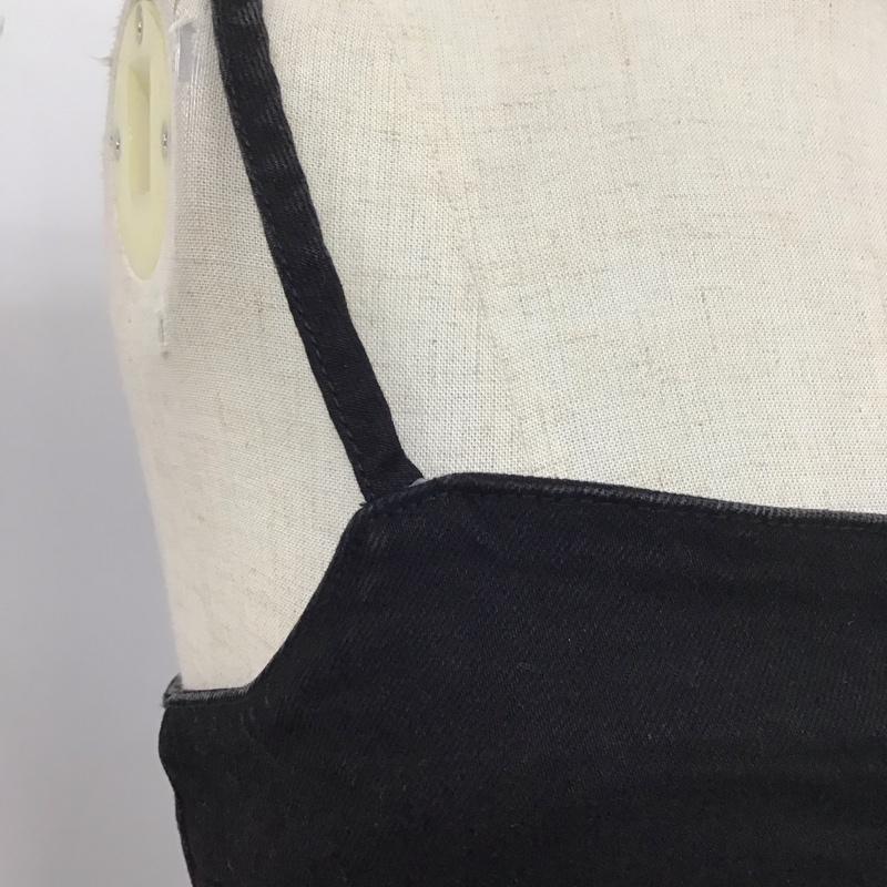 ザラ ZARA ワンピース ミニスカート 8197 082 800 キャミソール デニム ストレッチ XS 無地 黒 / ブラック /  レディース USED 古着 中古 10114998