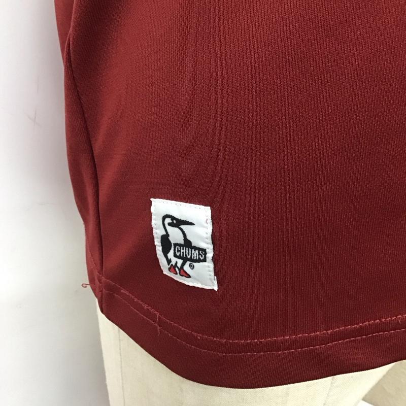 チャムス CHUMS Tシャツ 半袖 半袖カットソー プリントTシャツ クルーネックカットソー M プリント 赤 / レッド /  メンズ USED 古着 中古 10124595