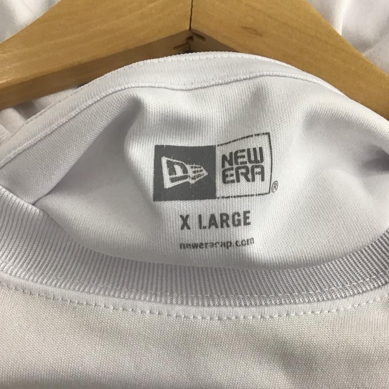 ニューエラ NEW ERA Tシャツ 半袖 半袖カットソー プリントTシャツ クルーネックカットソー XL ロゴ、文字 白 / ホワイト /  メンズ USED 古着 中古 10146767