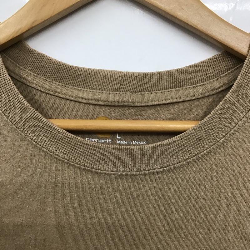 カーハート Carhartt Tシャツ 半袖 L 無地 茶 / ブラウン /  メンズ USED 古着 中古 10132032