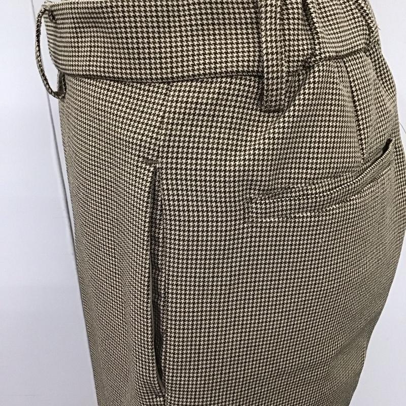 ニコアンド niko and... ボトムス ボトムス S201IK44SM センタープレスパンツ ストレートパンツ 3 チェック ベージュ / ベージュ / X 黒 / ブラック / X 茶 / ブラウン /  レディース USED 古着 中古 10121545
