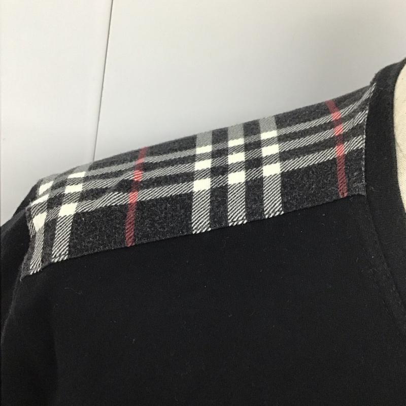バーバリーブラックレーベル BURBERRY BLACK LABEL Tシャツ 半袖 BMV10-628-09 クルーネック 2 ワンポイント 黒 / ブラック /  メンズ USED 古着 中古 10111855