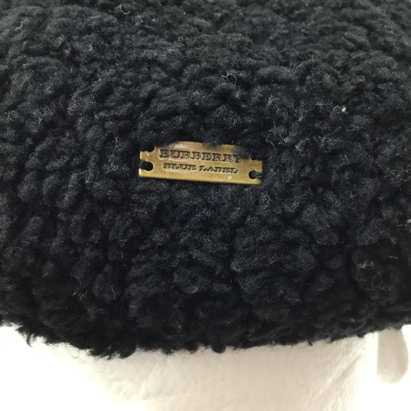 バーバリーブルーレーベル BURBERRY BLUE LABEL 帽子 ベレー帽 ロゴ、文字 黒 / ブラック /  レディース USED 古着 中古 10108551