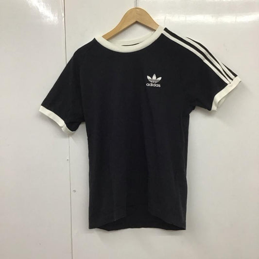 アディダス adidas Tシャツ 半袖 cw1202 スリーストライプスTシャツ 半袖カットソー クルーネックカットソー M ロゴ、文字 黒 / ブラック /  メンズ USED 古着 中古 10130316