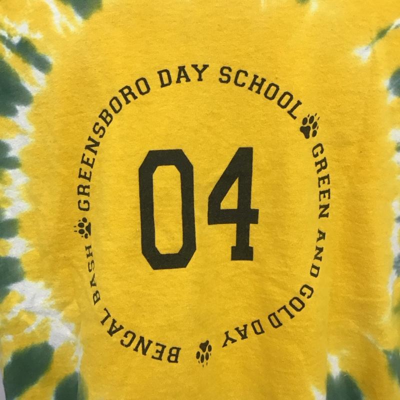 古着 USED Tシャツ 半袖 タイダイ染め L ロゴ、文字 黄 / イエロー / X 緑 / グリーン /  メンズ USED 古着 中古 10107649