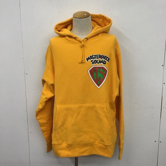 マスターピースサウンド MASTERPIECESOUND パーカー 長袖 Champion XL プリント 黄 / イエロー /  メンズ USED 古着 中古 10106413