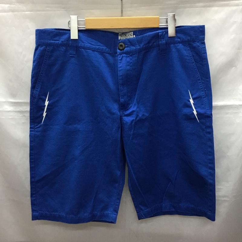 カスタムスタイル KUSTOMSTYLE パンツ ショートパンツ 34 無地 青 / ブルー /  メンズ USED 古着 中古 10108812