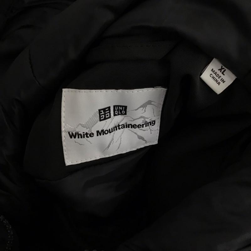 ユニクロ UNIQLO ジャケット、上着 ジャンパー、ブルゾン 311-442563 WHITEMOUNTAINEERING コラボ ダウンジャケット ジップアップジャケット XL 無地 黒 / ブラック /  メンズ USED 古着 中古 10114505